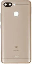 Задняя крышка корпуса Xiaomi Redmi 6 на 1 Sim карту со стеклом камеры Gold - фото Задняя крышка корпуса Xiaomi Redmi 6 на 1 Sim карту со стеклом камеры Gold
