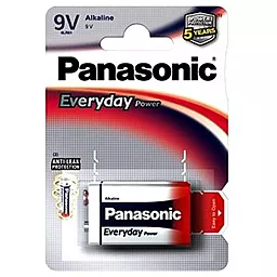 Батарейки Panasonic 6LR61/ 6LF22 (крона) Everyday Power (6LF22REE/1BR) 9 V - фото Батарейки Panasonic 6LR61/ 6LF22 (крона) Everyday Power (6LF22REE/1BR) 9 V