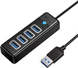 USB хаб Orico 4-in-1 black (PW4U-U3-015-WH-BP) - фото USB хаб Orico 4-in-1 black (PW4U-U3-015-WH-BP)