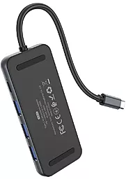 Мультипортовый USB Type-C хаб Hoco HB15 Easy Show USB-C -> 3xUSB 3.0, 1xHDMI 1xPD Gray - миниатюра 6