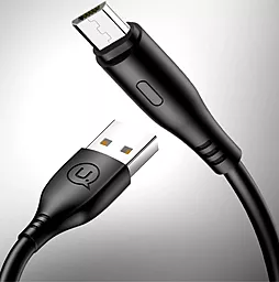 Кабель USB Usams U18 Round micro USB Cable Black (US-SJ268) - миниатюра 5