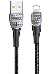 Кабель USB Usams U77 12w 2.4a 1.2m Lightning cable black (SJ541USB01)