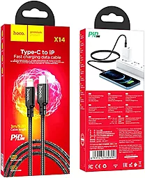 Кабель USB PD Hoco X14 Double speed 20W 3M USB Type-C - Lightning Cable Black - миниатюра 5