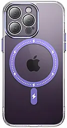 Чехол Epik TPU+PC Colorful with MagSafe для Apple iPhone 12 Pro Max Purple - фото Чехол Epik TPU+PC Colorful with MagSafe для Apple iPhone 12 Pro Max Purple