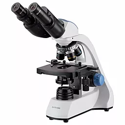 Мікроскоп AmScope бінокулярний B250A верхнє освітлення з дискретним регулюванням кратності 40X-1600X