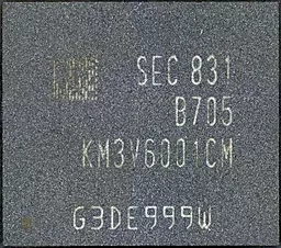 Микросхема флеш памяти Samsung KM3V6001CM-B705, 6/128Gb, BGA 254, Rev. 1.8 (MMC 5.1) Original для Doogee S50 / Oppo F11 / Xiaomi MI 8 Lite, Mi A2, Redmi Note 7 Pro