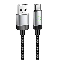 Кабель Hoco X117 Star USB-A - Type-C 15w 3а 1м cable Black - фото Кабель Hoco X117 Star USB-A - Type-C 15w 3а 1м cable Black