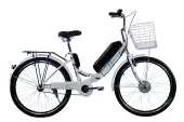 Электровелосипед складной с низкой рамой E-motion 36V 14Ah 350W / "бело-голубой" - миниатюра 2