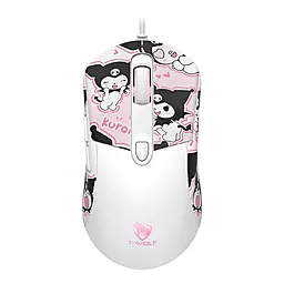 Компьютерная мышка TWolf G550 White/Pink - фото Компьютерная мышка TWolf G550 White/Pink