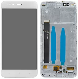 Дисплей Xiaomi Mi A1, Mi5X с тачскрином и рамкой, White - фото Дисплей Xiaomi Mi A1, Mi5X с тачскрином и рамкой, White