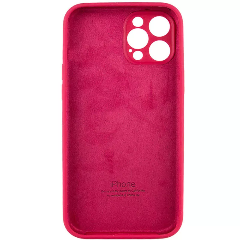 Чехол Silicone Case Full Camera для Apple iPhone 12 Pro Max Rose Red - фото 2