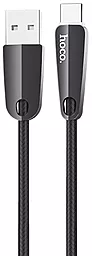 Кабель Hoco U35 Space Shuttle Smart Power Off USB-A - Type-C 12w 2.4a 1.2м cable Black - фото Кабель Hoco U35 Space Shuttle Smart Power Off USB-A - Type-C 12w 2.4a 1.2м cable Black