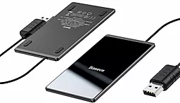 Уценка Беспроводное (индукционное) зарядное устройство  Baseus Card Ultra-thin 15W with USB cable  Black - миниатюра 4