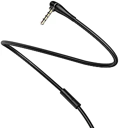 Аудіо кабель, з мікрофоном Hoco UPA15 AUX mini Jack 3.5mm M/M Cable 1 м black - мініатюра 3