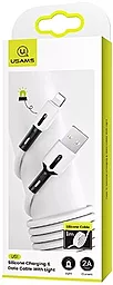 Кабель Usams U51 Silicone USB-A - Lightning 10w 1м cable White - мініатюра 3 Кабель Usams U51 Silicone USB-A - Lightning 10w 1м cable White - мініатюра 3