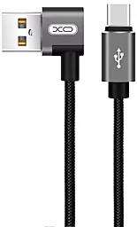 USB Кабель XO NB31 2.4A USB Type-C L-Type Cable Black