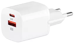 Сетевое зарядное устройство Veron TC-099 30w PD USB-C/USB-A ports charger white