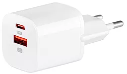Мережевий зарядний пристрій Veron TC-099 30w PD USB-C/USB-A ports charger white - фото Мережевий зарядний пристрій Veron TC-099 30w PD USB-C/USB-A ports charger white