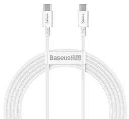 Кабель Baseus Superior Series2 USB Type-C - Type-C 100w 5a 1м PD cable White (P10365200211-03)