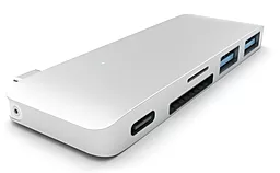 Мультипортовый USB Type-C хаб (концентратор) Satechi USB-C -> Card Reader/2xUSB3.0 Silver (ST-TCUPS)
