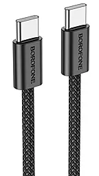 Кабель Borofone BX104 USB Type-C - Type-C 60w 3a 1м PD cable Black - фото Кабель Borofone BX104 USB Type-C - Type-C 60w 3a 1м PD cable Black