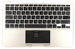 Клавіатура для ноутбуку Apple MacBook Air A1370 2010+ з топ-панель горизонтальний Ентер срібляста
