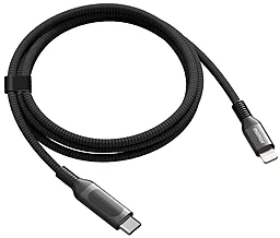 USB Кабель Momax Elitelink LED Display 1.2M 30W USB Type-C - Lightning Cable Black (DL52D) - мініатюра 3