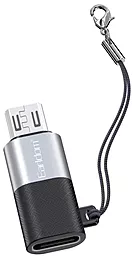 Адаптер-перехідник Earldom ET-TC18 M-F micro USB -> USB Type-C Black