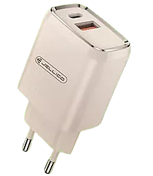 Сетевое зарядное устройство Jellico A54 20w PD USB-C/USB-A ports charger white - фото Сетевое зарядное устройство Jellico A54 20w PD USB-C/USB-A ports charger white