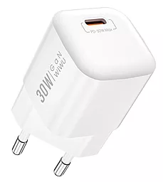 Мережевий зарядний пристрій WIWU Wi-U006 30w PD USB-C fast charger white