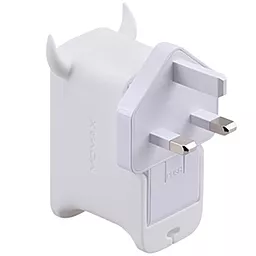 Мережевий зарядний пристрій з швидкою зарядкою Momax U.Bull 2.4a USB-A charger white (UM1SEUW)
