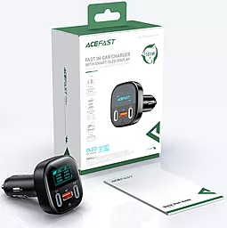 Автомобильное зарядное устройство AceFast B5 PD/QC4.0 2xUSB-A/USB-A ports car charger black - миниатюра 7