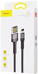 Кабель Baseus Cafule USB-A - Lightning 12w 2.4a 1м cable Grey/Black (CALKLF-GG1) - миниатюра 4 Кабель Baseus Cafule USB-A - Lightning 12w 2.4a 1м cable Grey/Black (CALKLF-GG1) - миниатюра 4