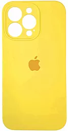 Чехол Silicone Case Full Camera для Apple iPhone 15 Pro Yellow