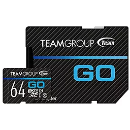 Карта пам'яті Team microSDXC 64GB Go Class 10 UHS-I U3 + SD-адаптер (TGUSDX64GU303) - фото Карта пам'яті Team microSDXC 64GB Go Class 10 UHS-I U3 + SD-адаптер (TGUSDX64GU303)