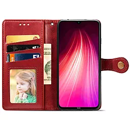 Кожаный чехол книжка GETMAN Gallant (PU) для Samsung Galaxy M32 (Красный) - миниатюра 3