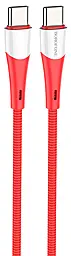 Кабель Borofone BX60 Superior USB Type-C - Type-C 60w 3a 1м PD cable Red - фото Кабель Borofone BX60 Superior USB Type-C - Type-C 60w 3a 1м PD cable Red