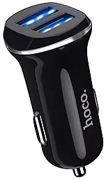Автомобильное зарядное устройство Hoco Z1 2USB + micro USB Cable Black - миниатюра 2