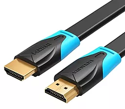 Видеокабель Flat HDMI v2.0 4k 60hz 2m black (VAA-B02-L200) Vention - фото Видеокабель Flat HDMI v2.0 4k 60hz 2m black (VAA-B02-L200) Vention