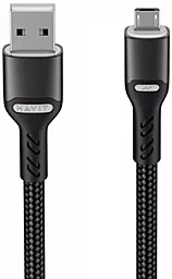 Кабель Havit HV-CB6215 USB-A - micro USB 15w 3a 1м cable Black - фото Кабель Havit HV-CB6215 USB-A - micro USB 15w 3a 1м cable Black