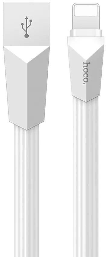 Кабель Hoco X4 Zinc USB-A - Lightning 12w 2.4a 1м cable White - фото 1