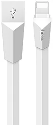 Кабель Hoco X4 Zinc USB-A - Lightning 12w 2.4a 1м cable White