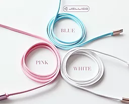 Кабель USB Jellico Colorful CS-10, USB 2.0/Type- C 1 м, розовый Pink - миниатюра 3
