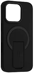 Чехол 1TOUCH Stand Matte with MagSafe для Apple iPhone 16 Pro Dark Black - фото Чехол 1TOUCH Stand Matte with MagSafe для Apple iPhone 16 Pro Dark Black