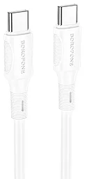 Кабель Borofone BX80 USB Type-C - Type-C 60w 3a 1м PD cable White - фото Кабель Borofone BX80 USB Type-C - Type-C 60w 3a 1м PD cable White