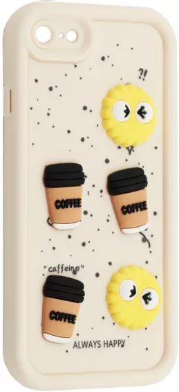 Чехол Pretty Things Case для Apple iPhone 7, 8 White / Always Happy - фото 1