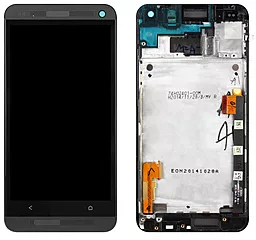 Дисплей HTC One M7 801 (801e) с тачскрином и рамкой, Black