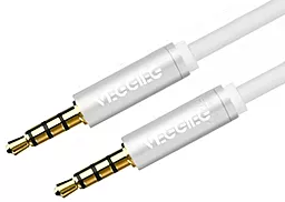 Аудіо кабель VEGGIEG AUW-1 AUX mini Jack 3.5 мм М/М Cable 1 м white (YT-AUXGJ-AUW-1)