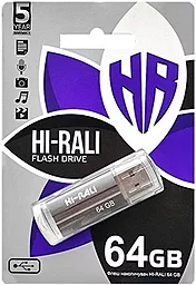 Флешка Hi-Rali 64GB USB 2.0 Corsair Series (HI-64GBCORNF) Gray - мініатюра 2