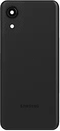 Задняя крышка корпуса Samsung Galaxy A03 Core A032 со стеклом камеры Black